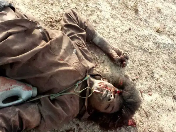 See What Security Operatives Did To Boko Haram Terrorists During Raid In Borno. Graphic Photos